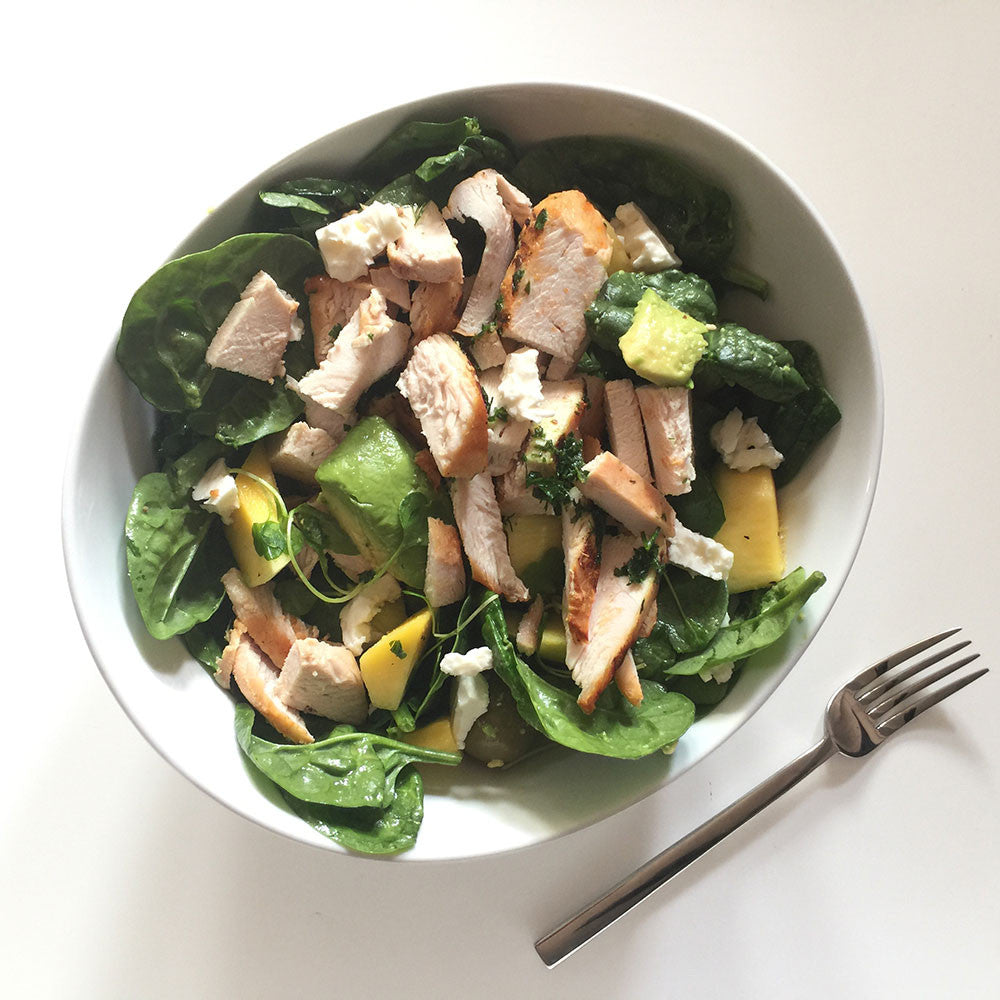 SUMMER SALAD WITH FRESH MANGO AND AVOCADO...