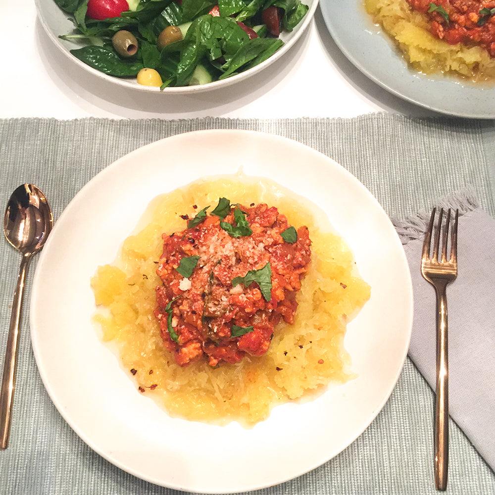LOW CARB SPAGHETTI SQUASH