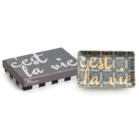 Rosanna Porcelain Tray: 'C'est La Vie'