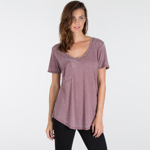 Z Supply The Pocket Tee Faded Burgundy