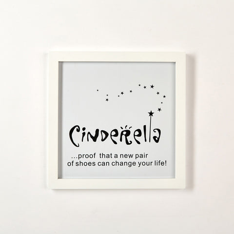 Two's Company Gallery Wall Art "CinderellaĆProof That A New Pair Of Shoes"