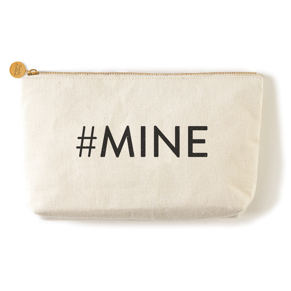 Two's Company Canvas Pouch with words "MINE"