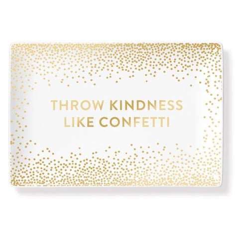 Pastel Porcelain Tray "Throw Kindness Like Confetti"