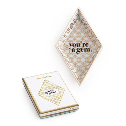 Rosanna Porcelain Tray "You're A Gem"