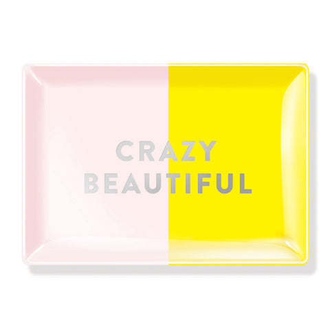 Fringe Rectangular Glass Tray "Crazy Beautiful"
