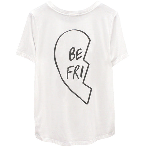 Best Friend Tee Shirt White Left Side