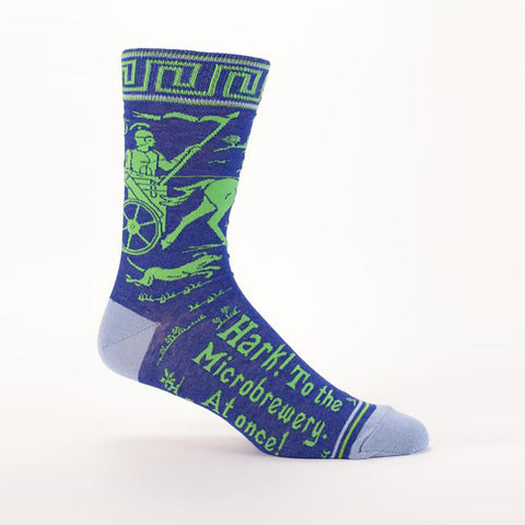 Hark! To The Microbrewery At Once! Men's Crew Socks