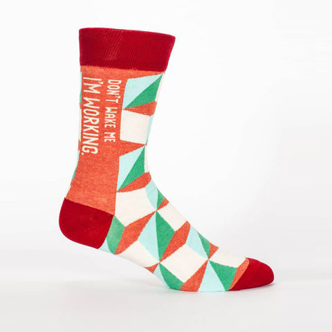 Don't Wake Me I'm Working Men's Crew Socks