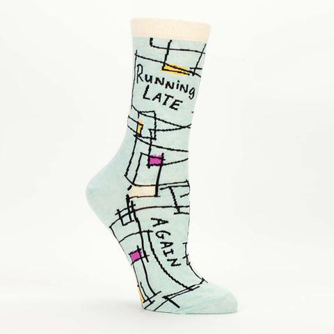 Running Late Again Women's Crew Socks