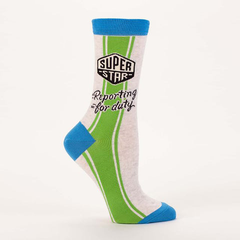 Superstar Reporting For Duty Women's Crew Socks
