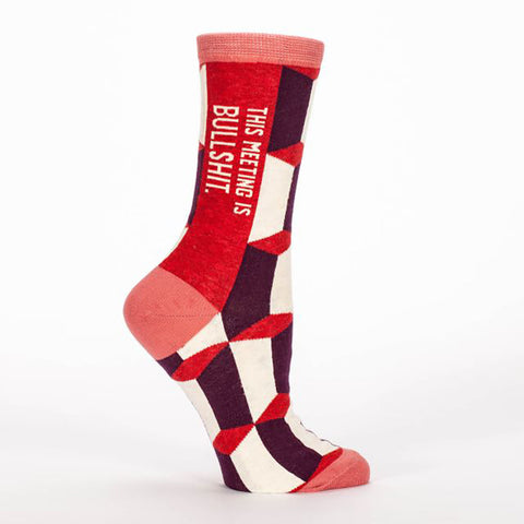 This Meeting Is Bullshit Women's Crew Socks