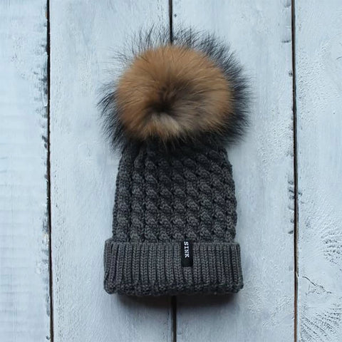 Fur Pom Pom Toque/Beanie