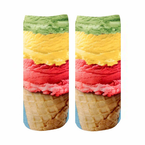Ice Cream Ankle Socks