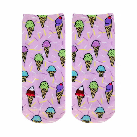 Ice Cream And Sprinkles Ankle Socks