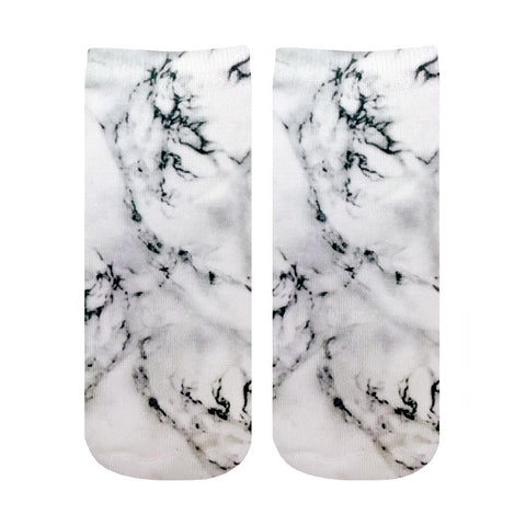 Marble Grey Ankle Socks
