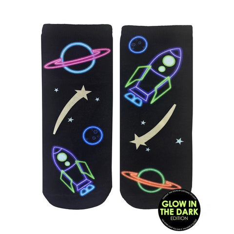 Space Explorer Glow In The Dark Ankle Socks