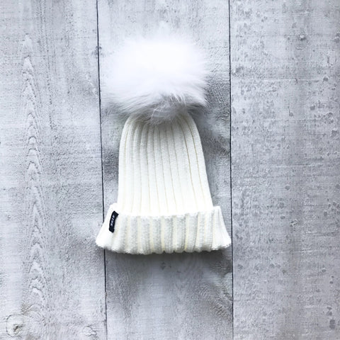 Fur Pom Pom Toque/Beanie