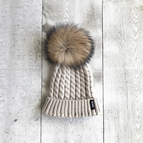 Fur Pom Pom Toque/Beanie