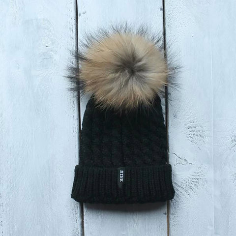 Fur Pom Pom Toque/Beanie