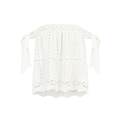 St. Tropez Bare Shoulder Tie Top