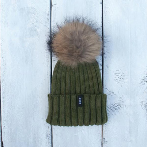 Fur Pom Pom Toque/Beanie