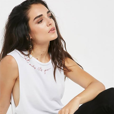 It's Not Me It's You Embroidered Tank