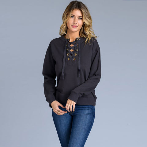 Lace Me Up Sweatshirt