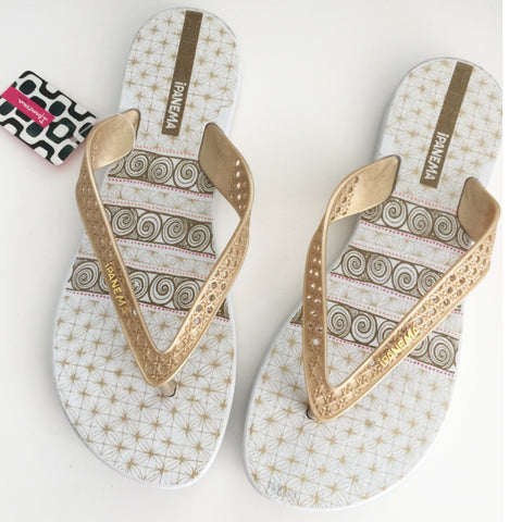 Ipanema Gold Mesh Flip Flop