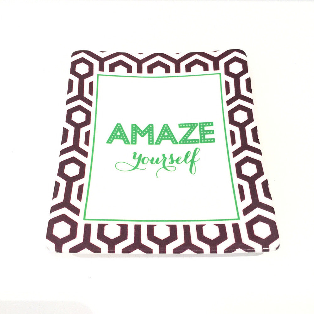 Two's Company Ceramic Tray: 'Amaze Yourself'