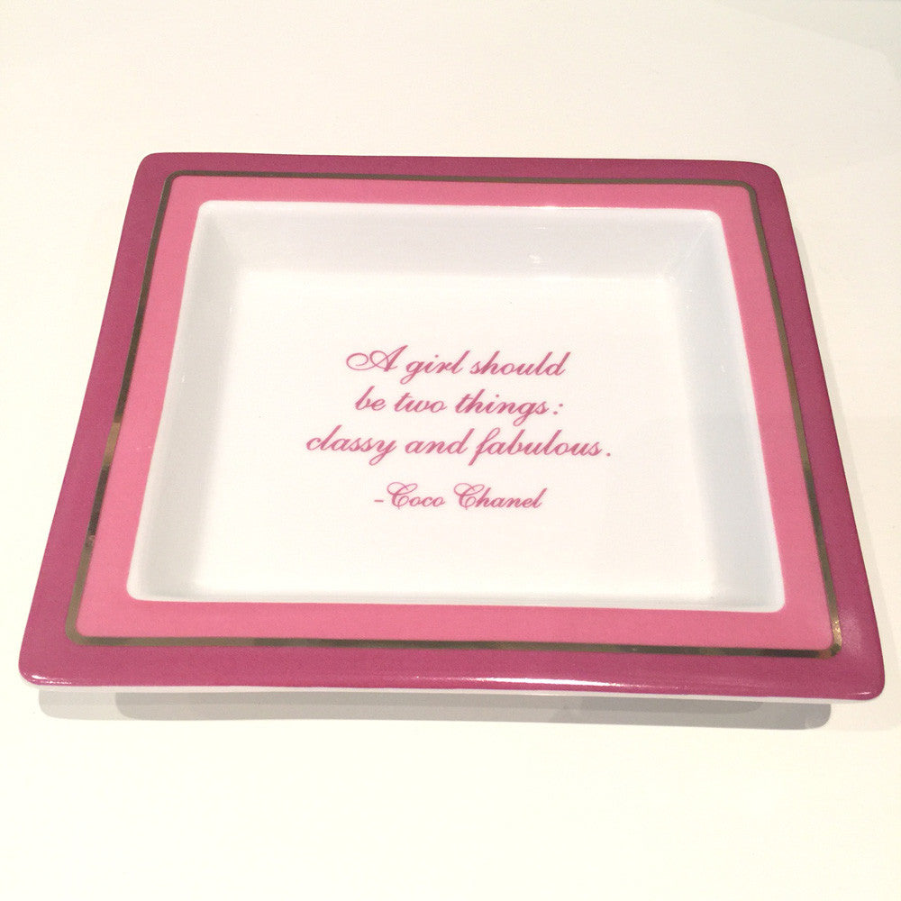 Two's Company Ceramic Tray: 'A Girl Should Be Two Things: Classy And Fabulous