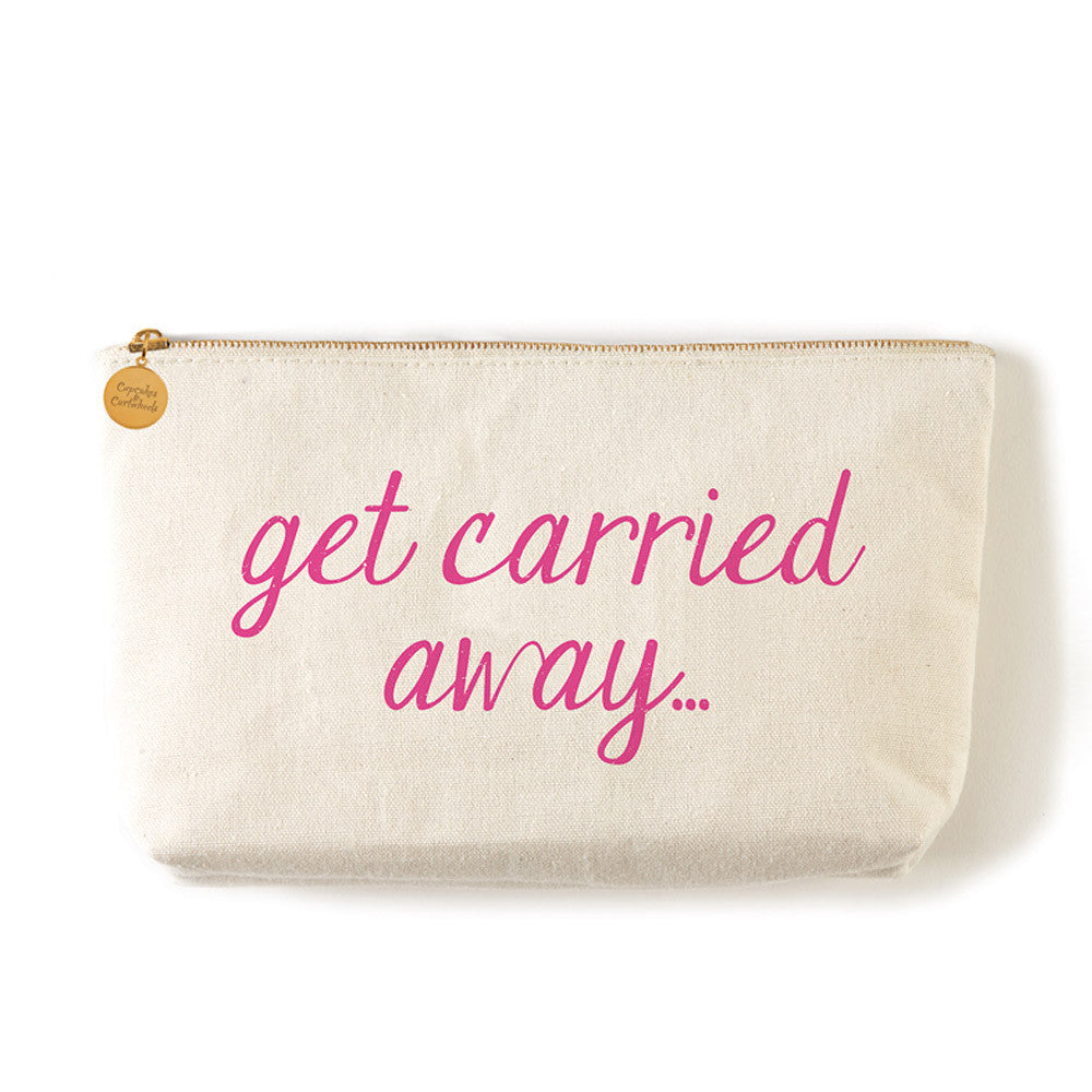 Two's Company Zippered Small Coin Pouch "Get Carried Away"