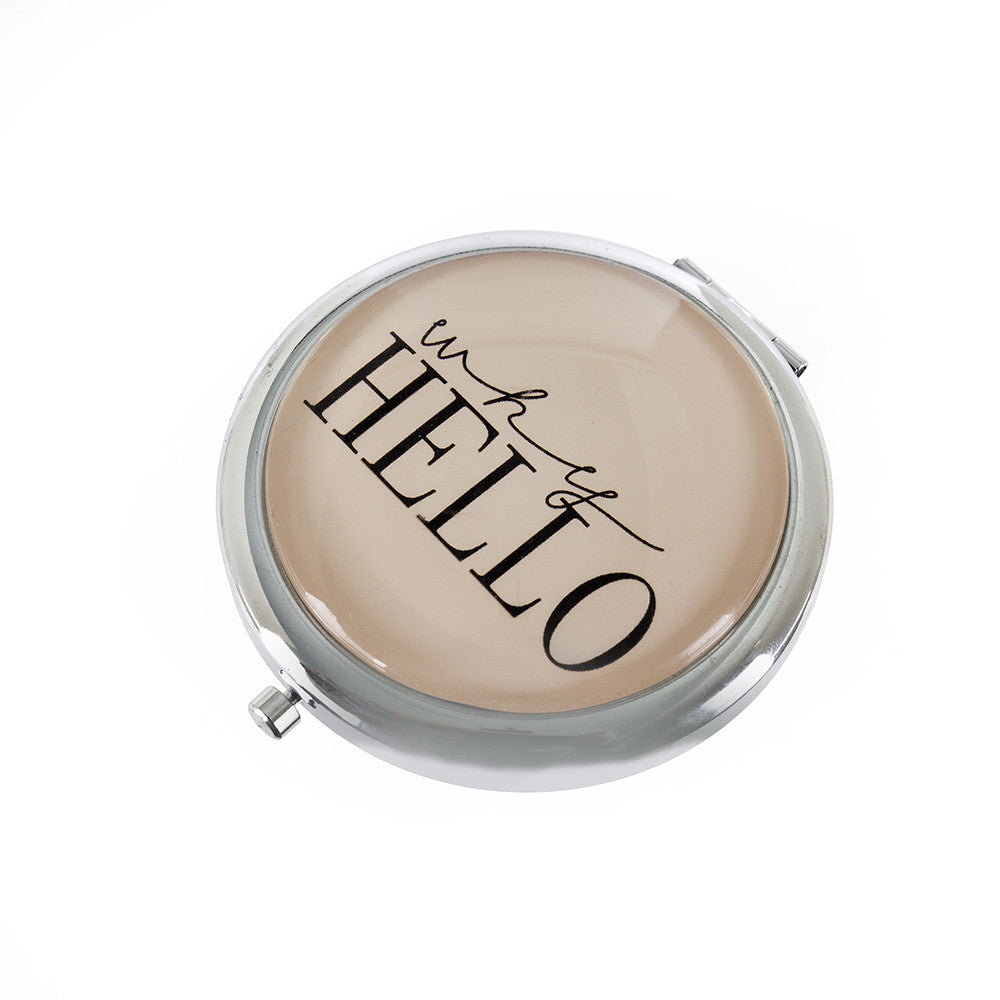 Indaba Double Compact Mirror "Why Hello"