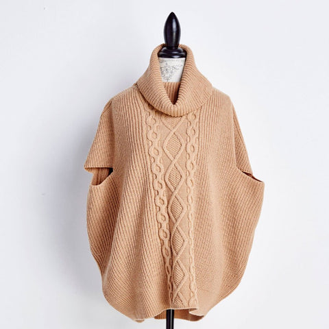 Modern Cape Short Sleeve Sweater