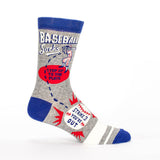 Baseball Socks Step Up To The Plate Strike 3 Your Out Men's Crew Socks