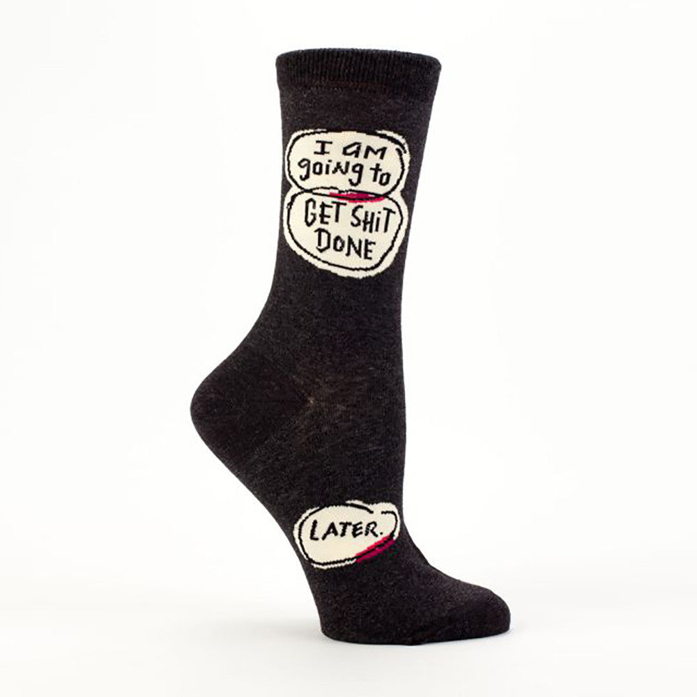 I Am Going To Get Shit Done Later Women's Crew Socks