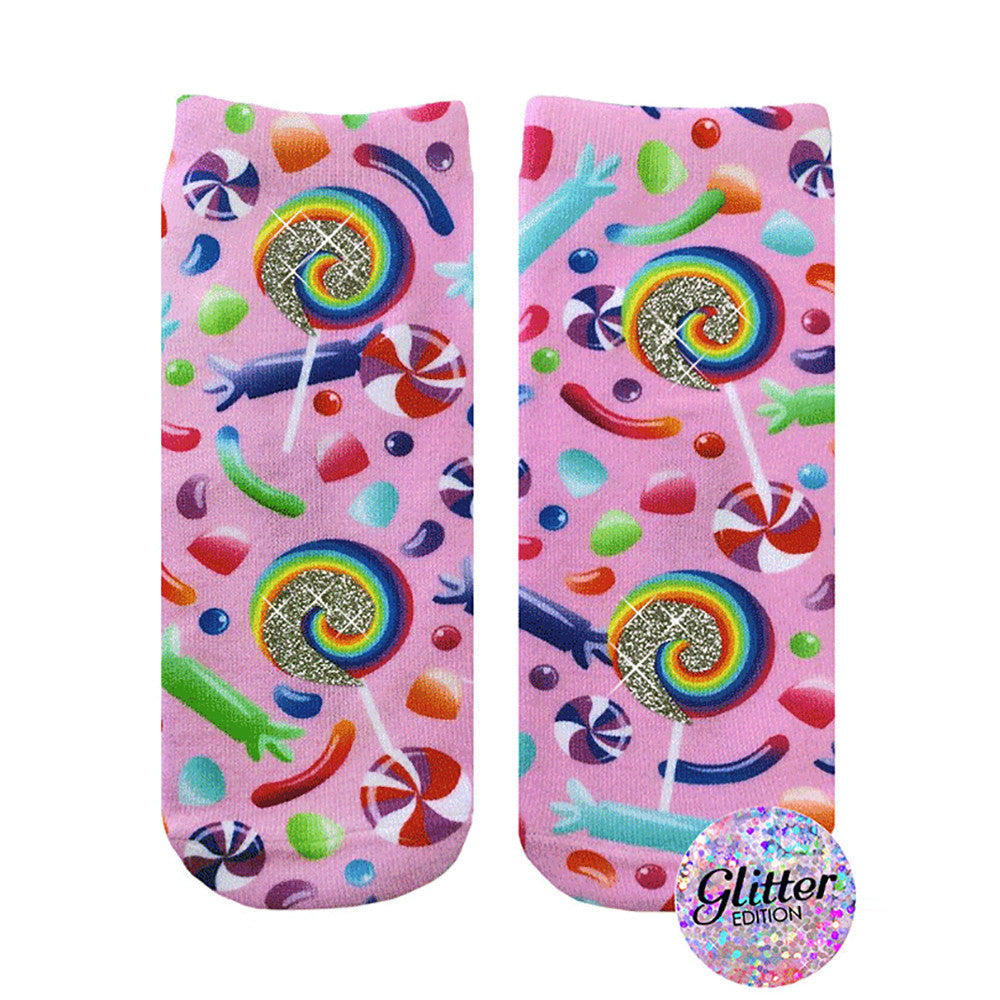 Candy Glitter Ankle Socks