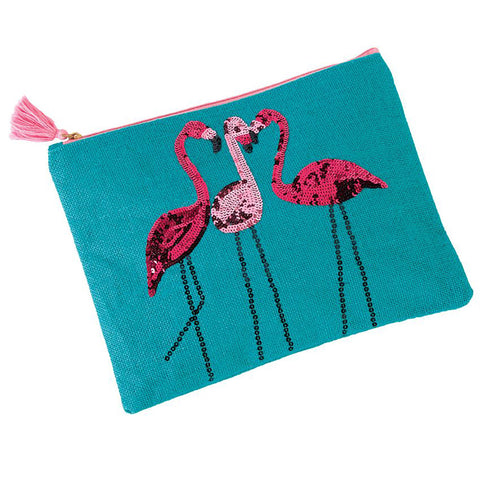 Flamingo Sequin Carry All Case