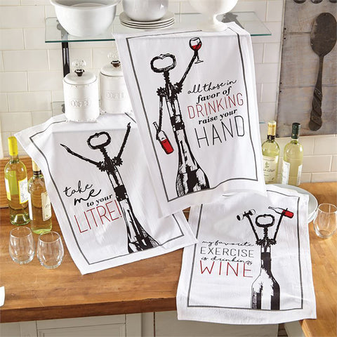 Take Me To Your Litre - Flour Sack Kitchen Towels